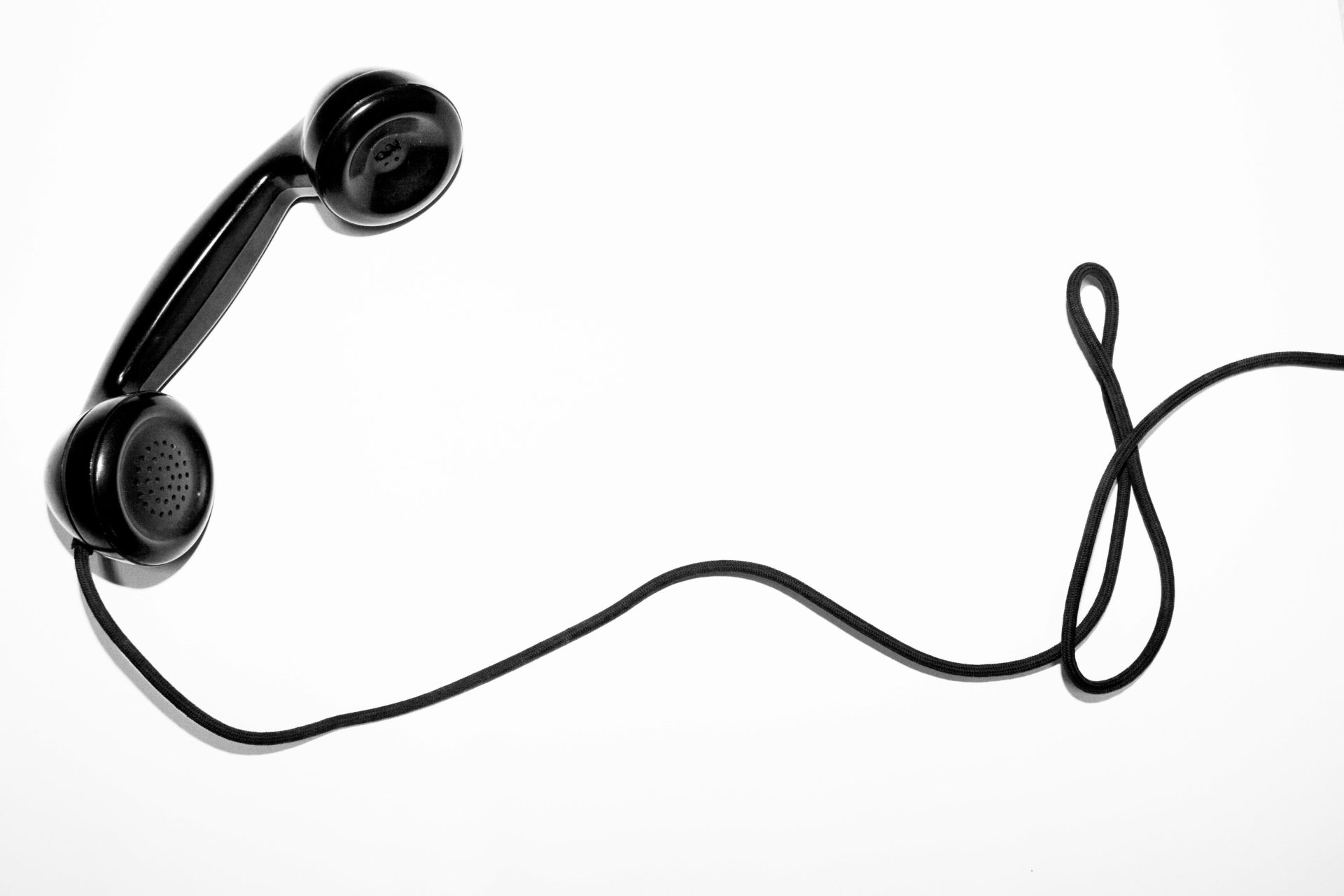 schwarzes Schnurtelefon